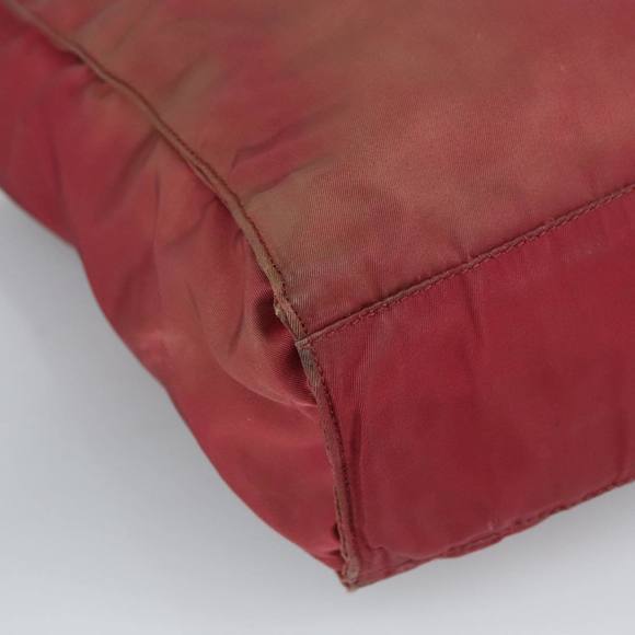 PRADA Hand Bag Nylon Red Silver Auth 97439 - Picture 16 of 16